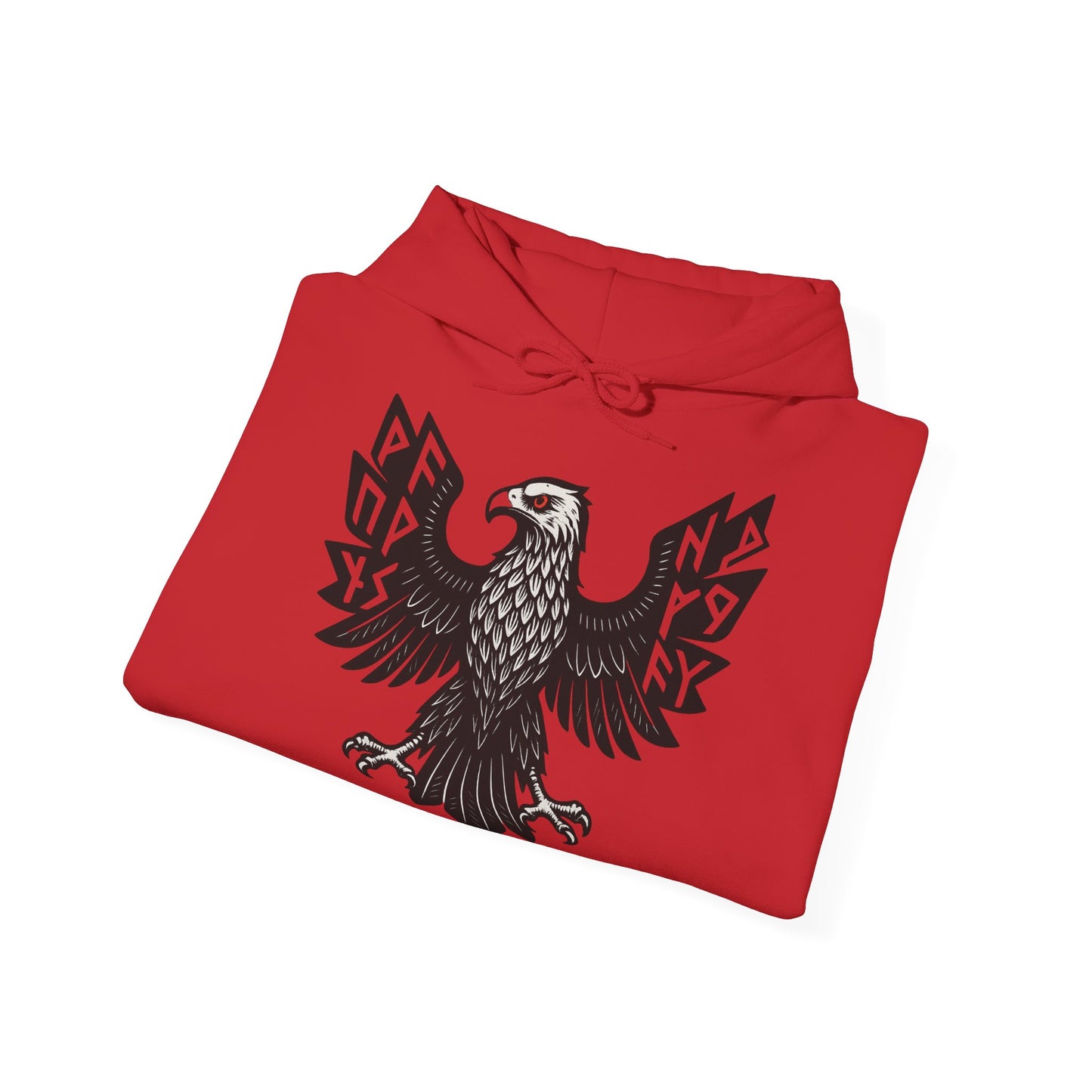 Majestic Black Eagle Hoodie | Unisex Heavy Blend™ Hoodie mit schwarzem Adler – Klassisches Wappen-Design