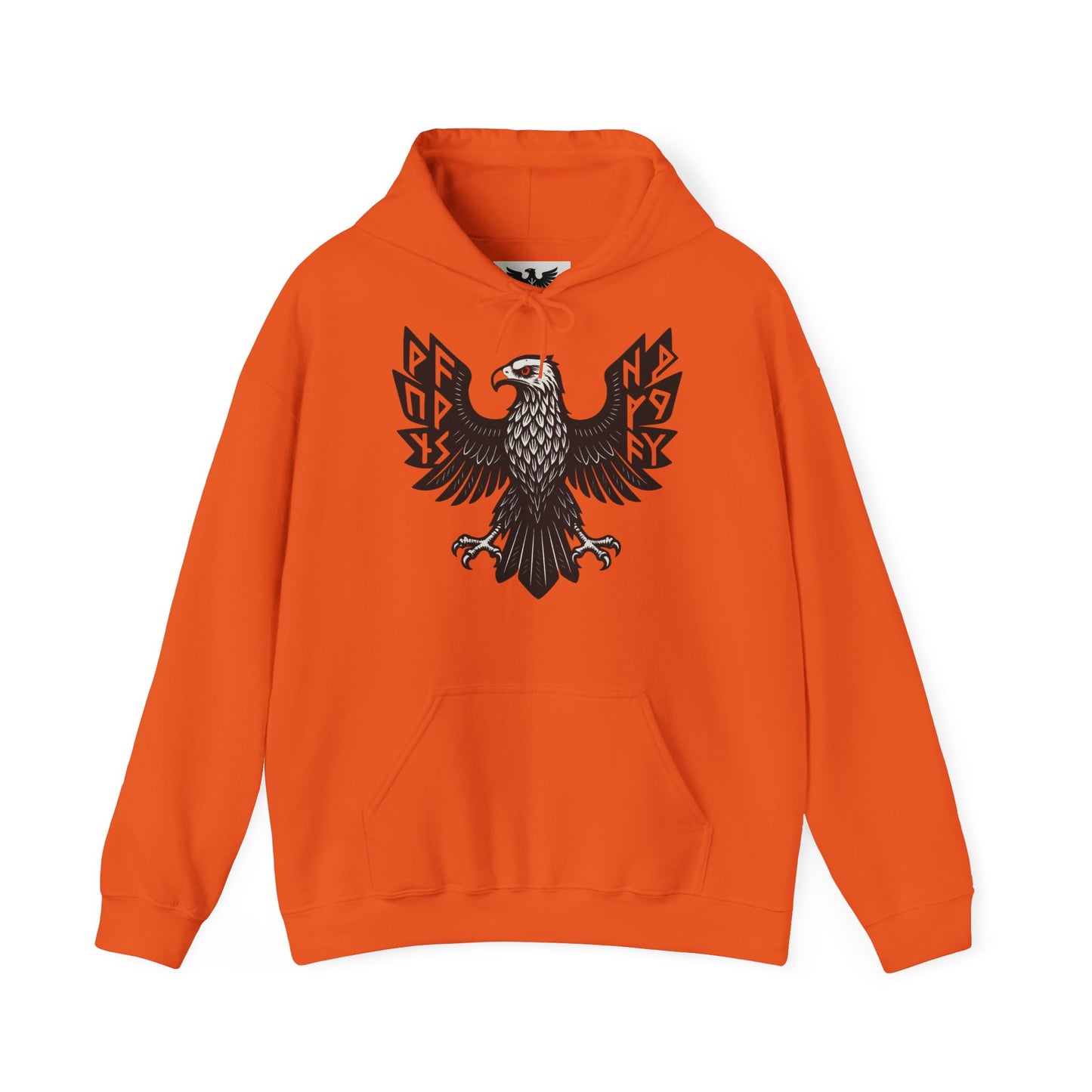 Majestic Black Eagle Hoodie | Unisex Heavy Blend™ Hoodie mit schwarzem Adler – Klassisches Wappen-Design