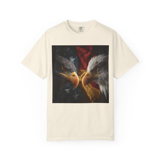 Deutsch-Amerikanische Freundschaft T-Shirt | Adler-Motiv in alter deutscher Schrift | Unisex Graphic Tee, Geschenk für Patrioten, 4th of July & Tag der Deutschen Einheit