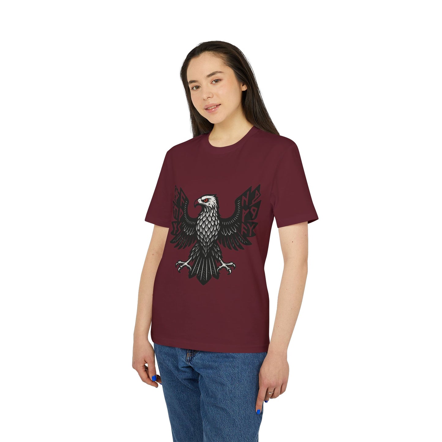 Edgy Graphic T-Shirt | Unisex Casual Wear mit schwarzem Adler – Modernes Streetwear-Design