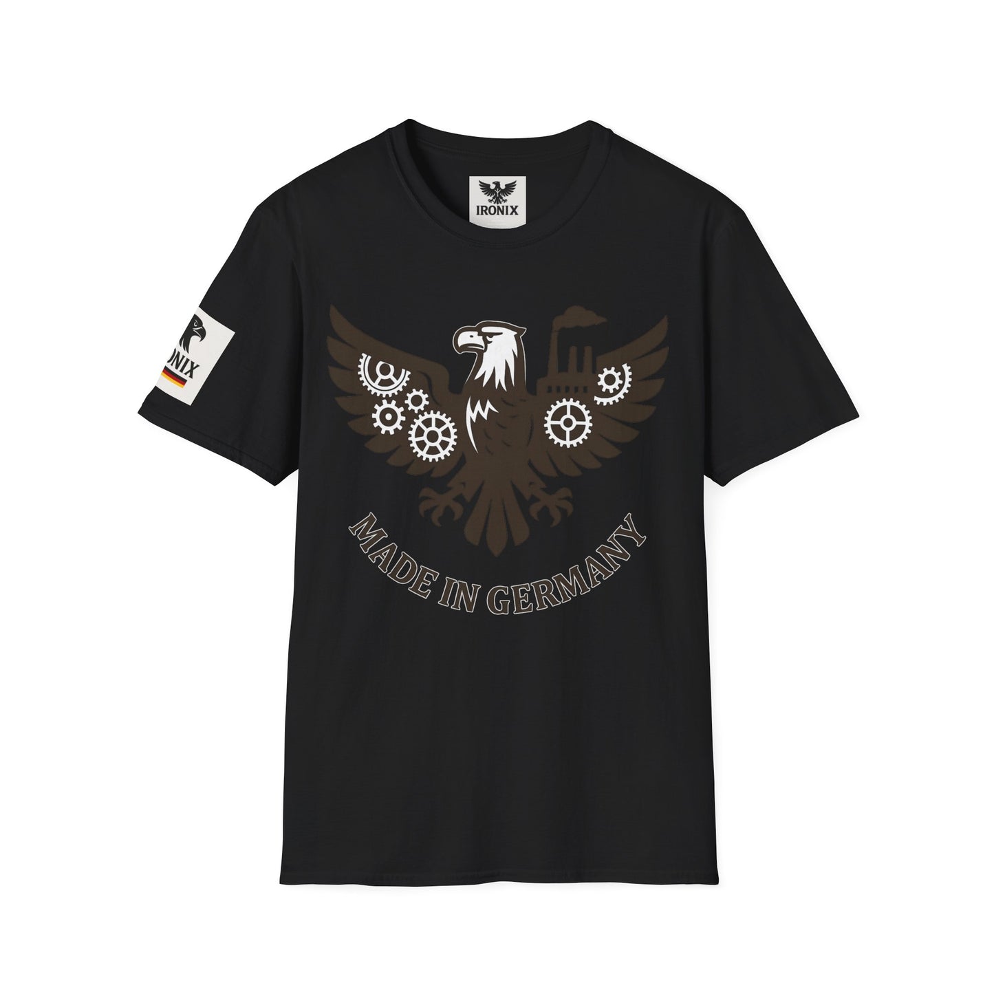 Eagle Graphic T-Shirt – Made in Germany Adler | Unisex Softstyle T-Shirt im Industrial-Vintage-Stil