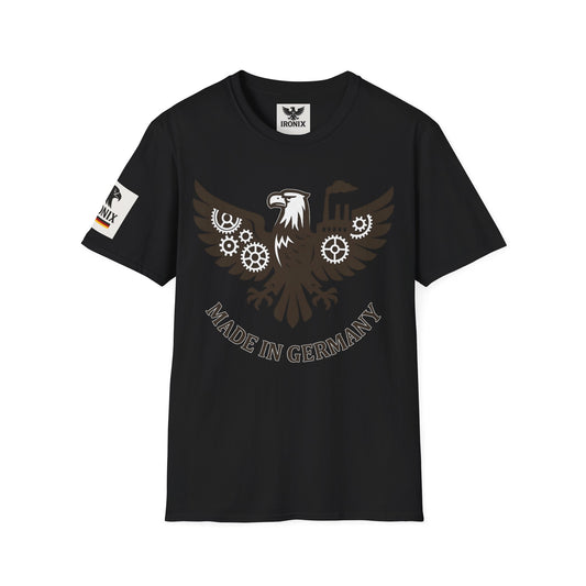 Eagle Graphic T-Shirt – Made in Germany Adler | Unisex Softstyle T-Shirt im Industrial-Vintage-Stil