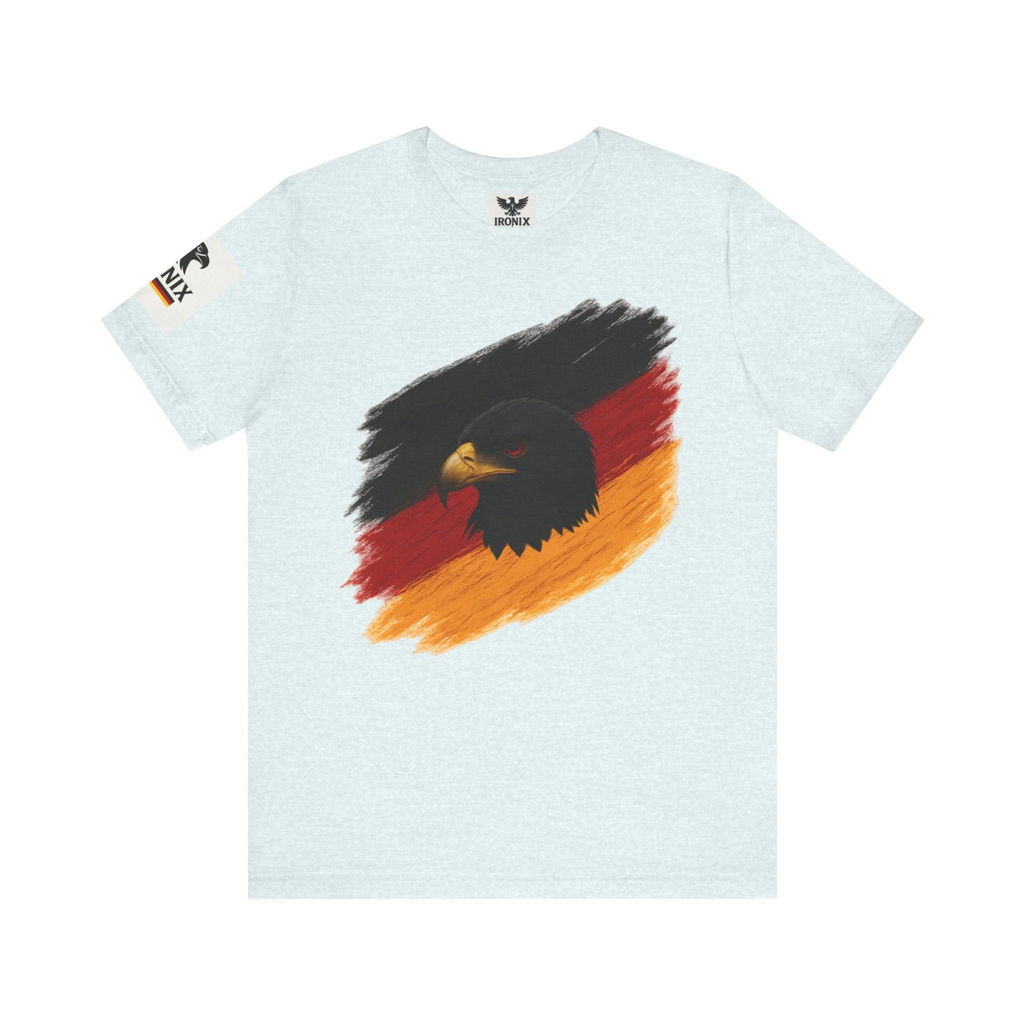 Deutscher Adler T-Shirt | Unisex Jersey Tee Schwarz-Rot-Gold