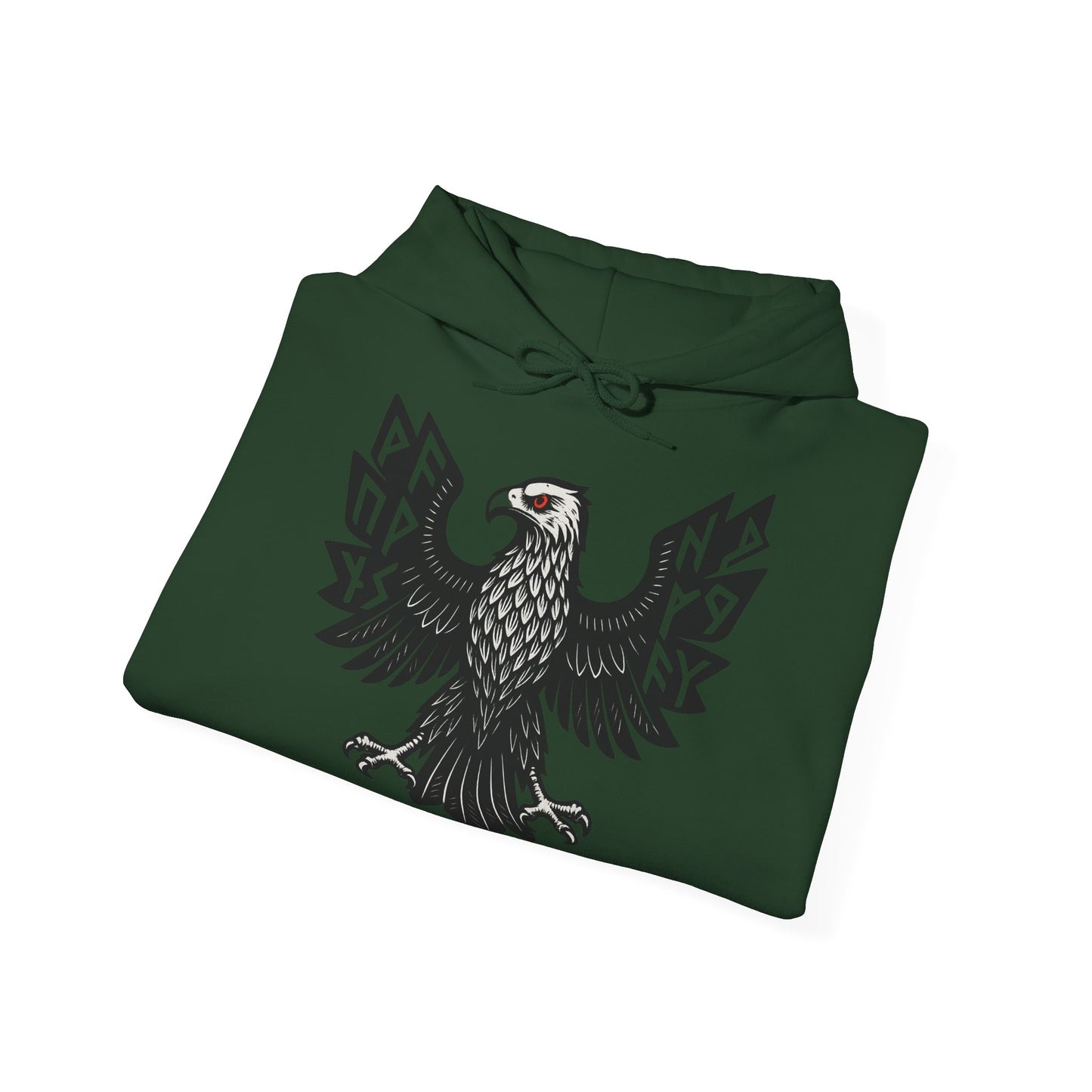 Majestic Black Eagle Hoodie | Unisex Heavy Blend™ Hoodie mit schwarzem Adler – Klassisches Wappen-Design