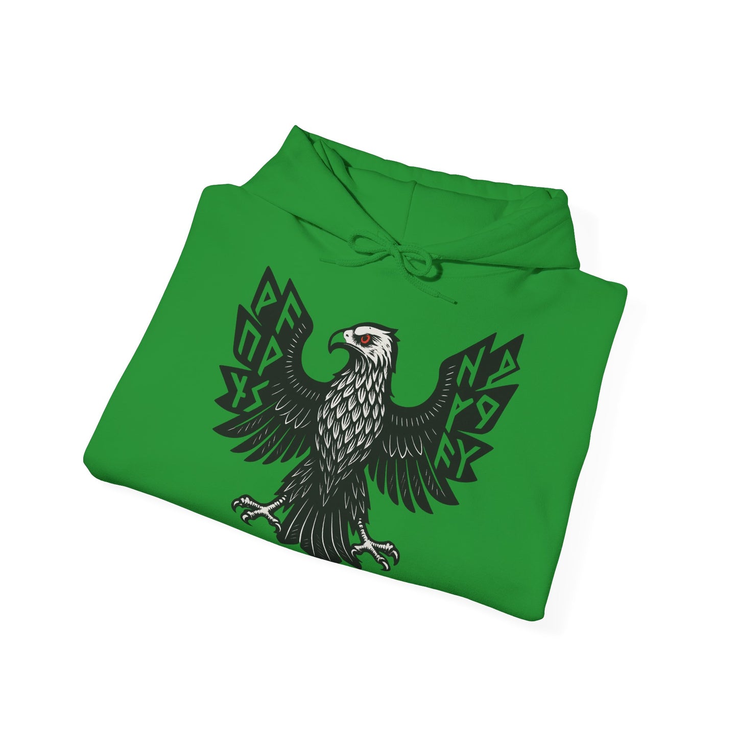 Majestic Black Eagle Hoodie | Unisex Heavy Blend™ Hoodie mit schwarzem Adler – Klassisches Wappen-Design