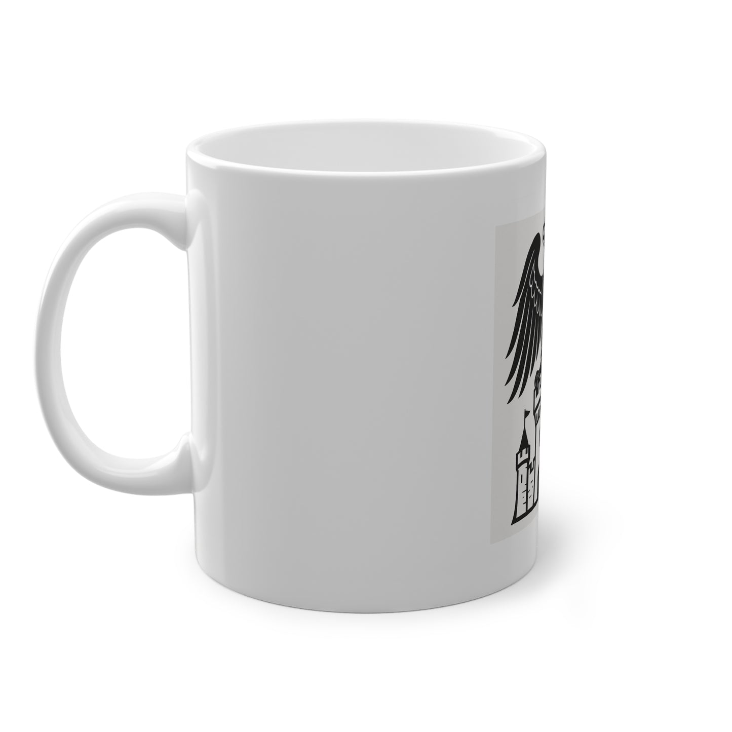 Adler & Burg Kaffeebecher | Keramik Mug 11 oz mit gotischem Motiv