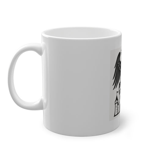 Adler & Burg Kaffeebecher | Keramik Mug 11 oz mit gotischem Motiv