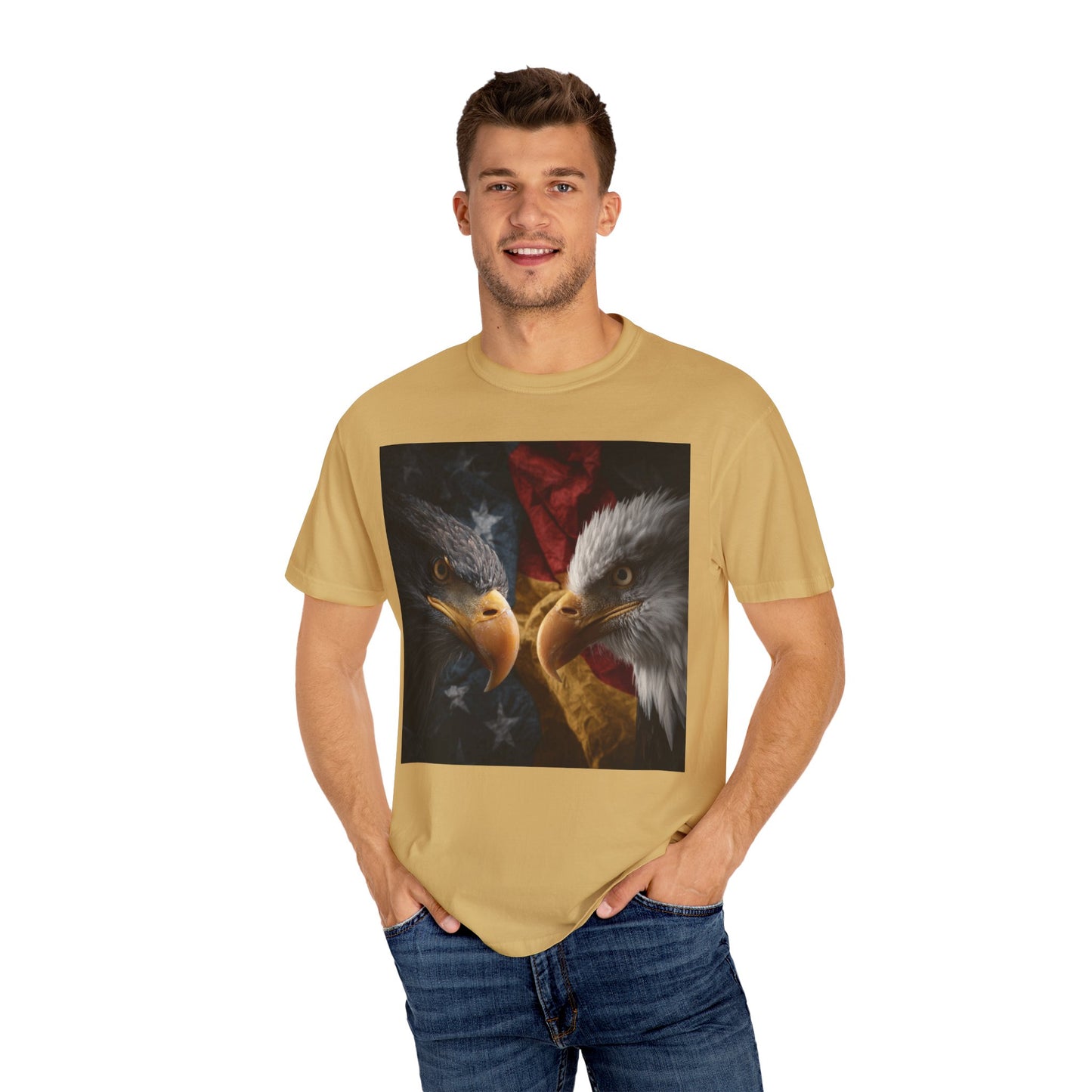 Deutsch-Amerikanische Freundschaft T-Shirt | Adler-Motiv in alter deutscher Schrift | Unisex Graphic Tee, Geschenk für Patrioten, 4th of July & Tag der Deutschen Einheit