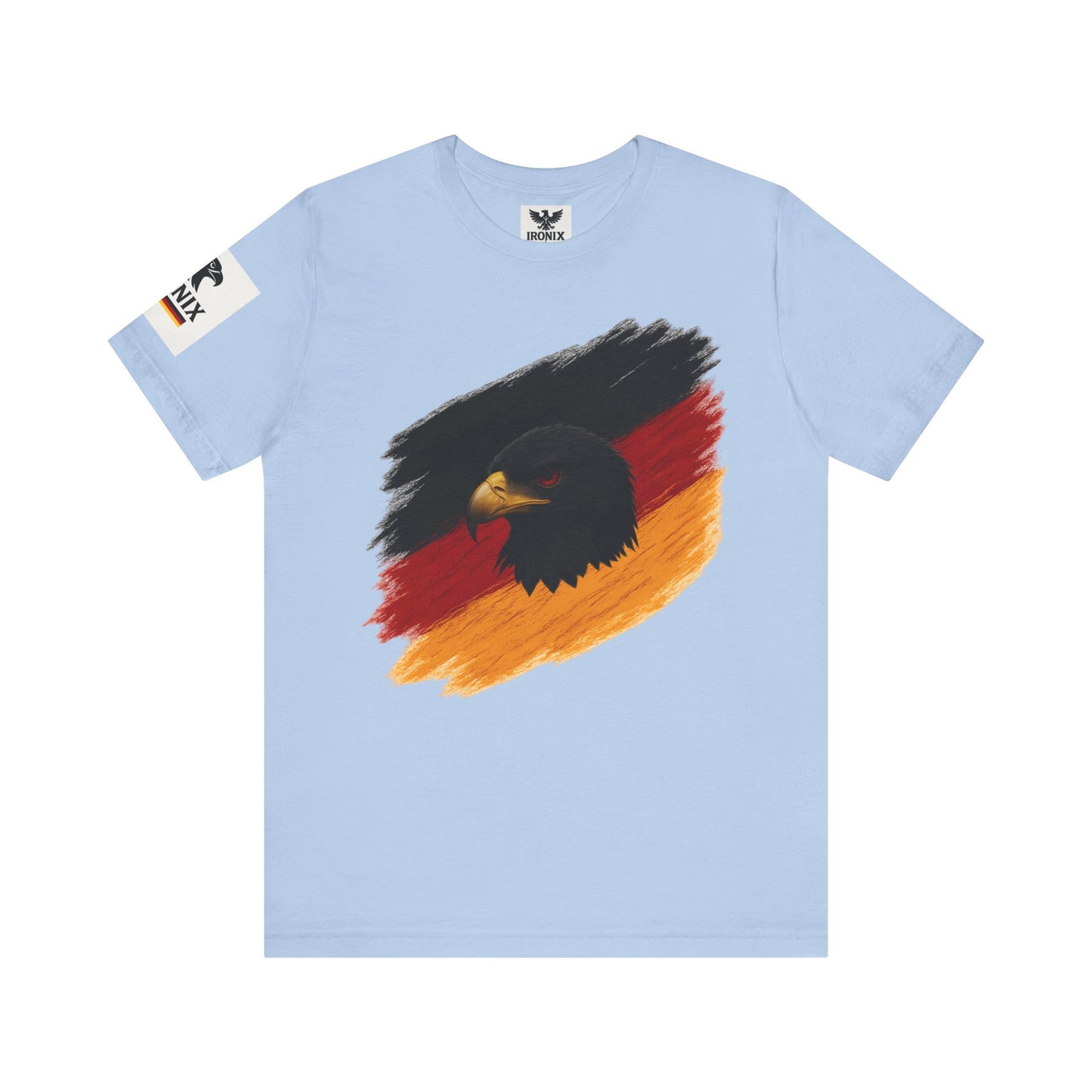 Deutscher Adler T-Shirt | Unisex Jersey Tee Schwarz-Rot-Gold
