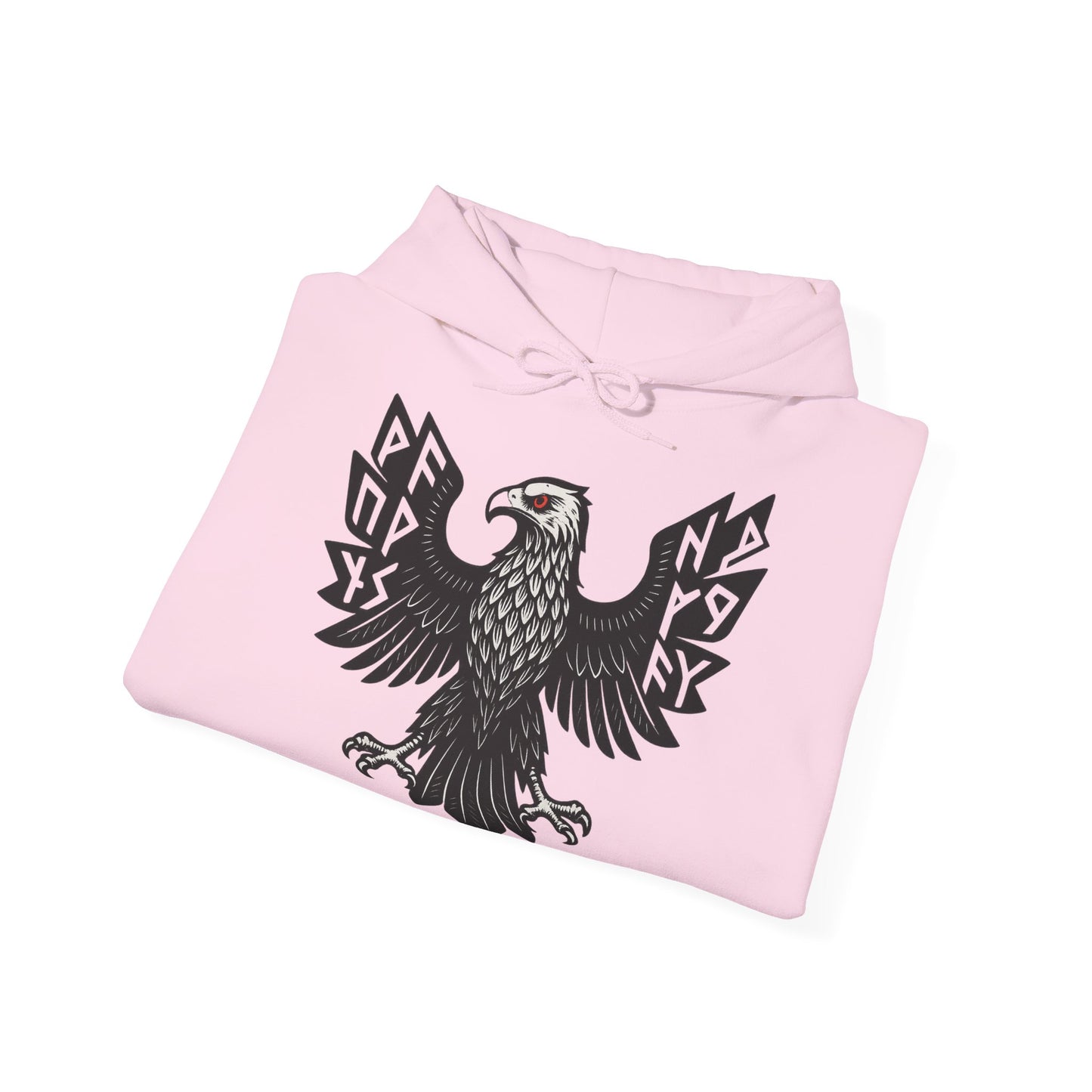 Majestic Black Eagle Hoodie | Unisex Heavy Blend™ Hoodie mit schwarzem Adler – Klassisches Wappen-Design