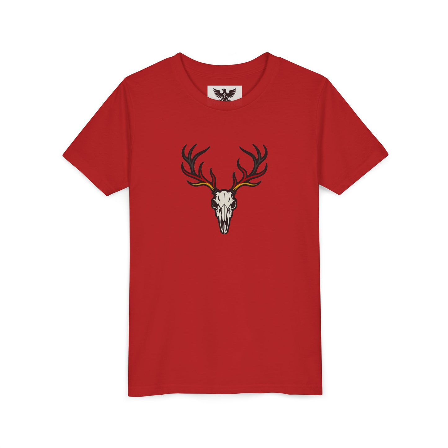 Hirschschädel Kinder T-Shirt | Youth Short Sleeve Tee mit Motiv