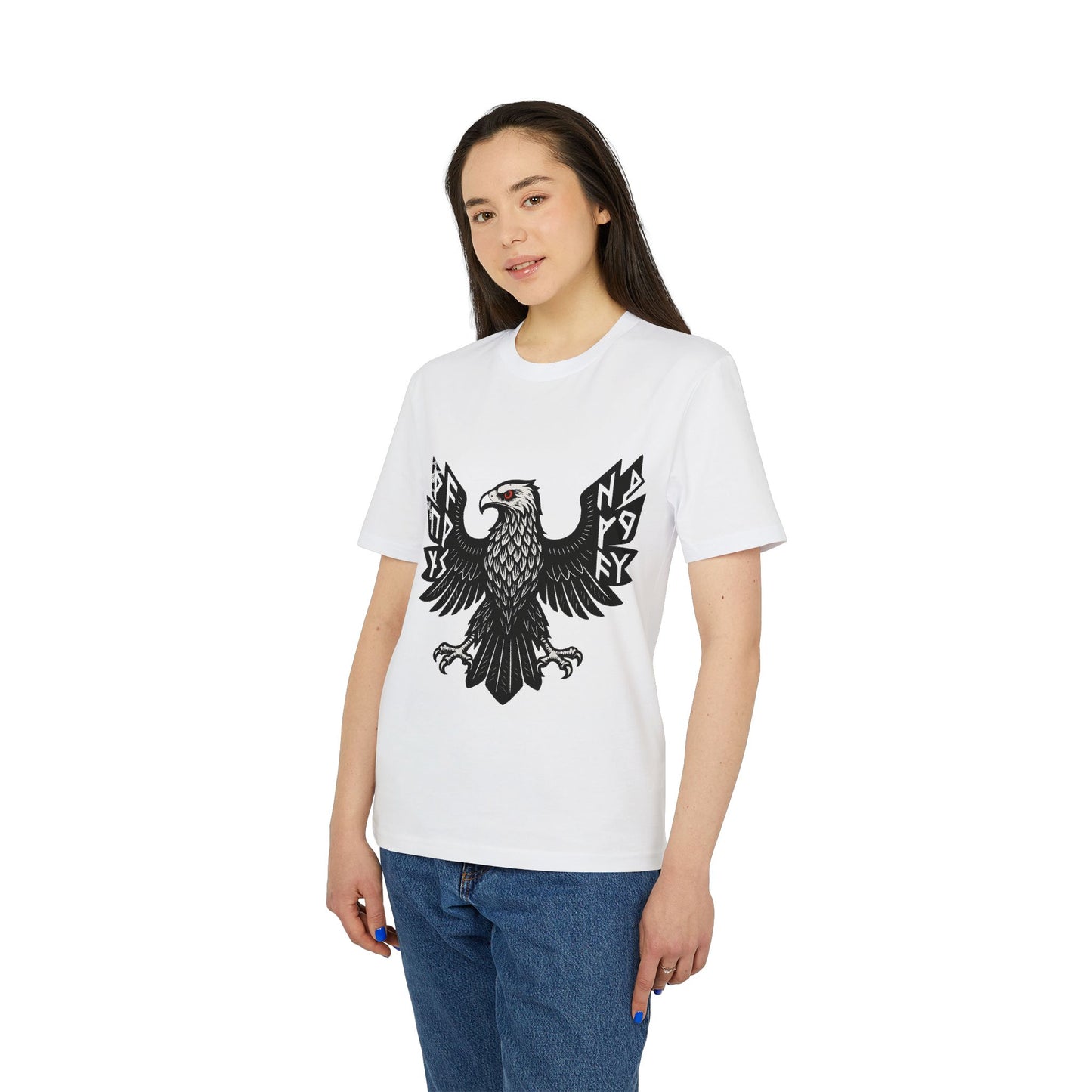 Edgy Graphic T-Shirt | Unisex Casual Wear mit schwarzem Adler – Modernes Streetwear-Design