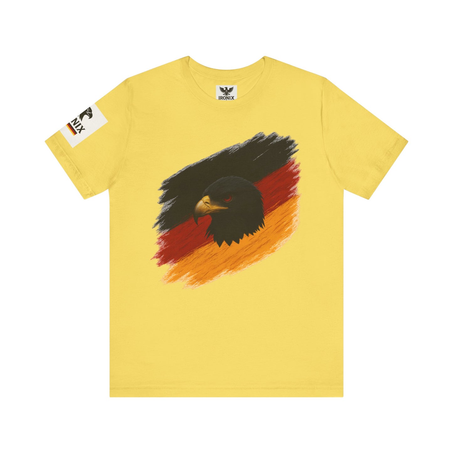 Deutscher Adler T-Shirt | Unisex Jersey Tee Schwarz-Rot-Gold