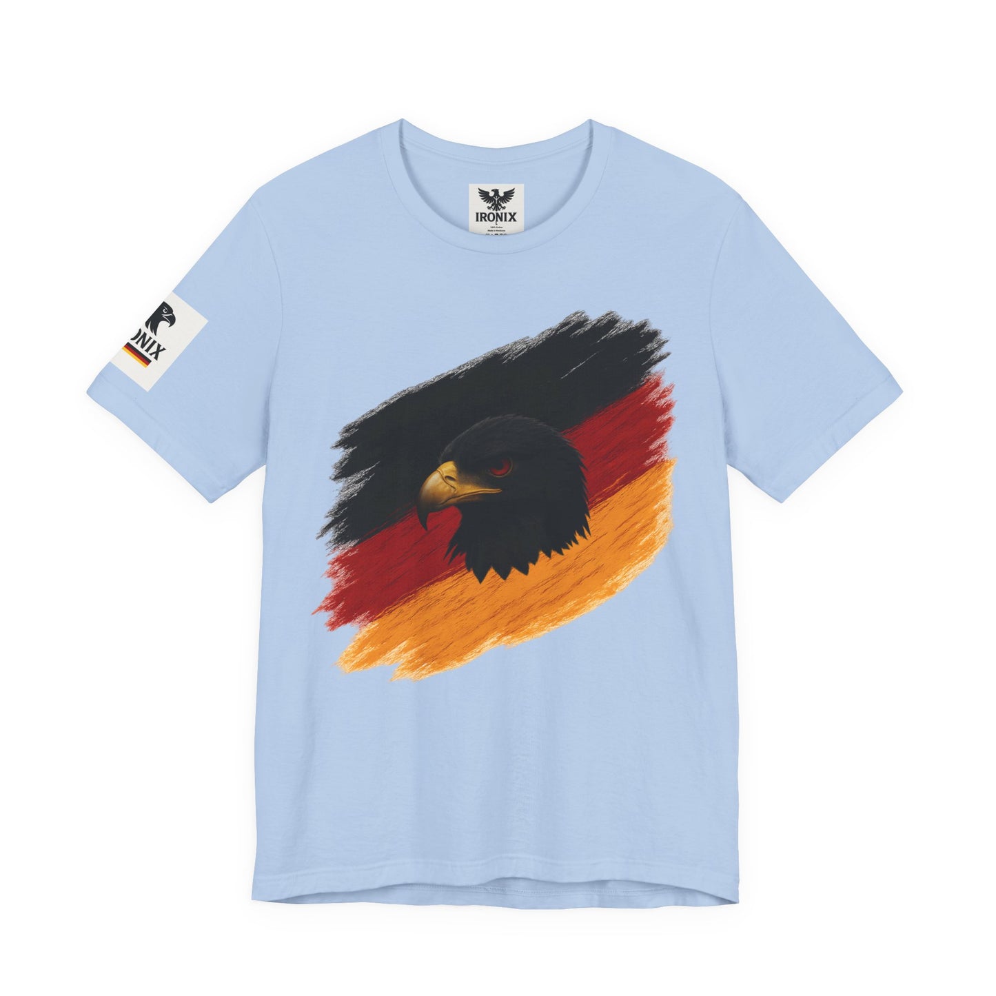 Deutscher Adler T-Shirt | Unisex Jersey Tee Schwarz-Rot-Gold