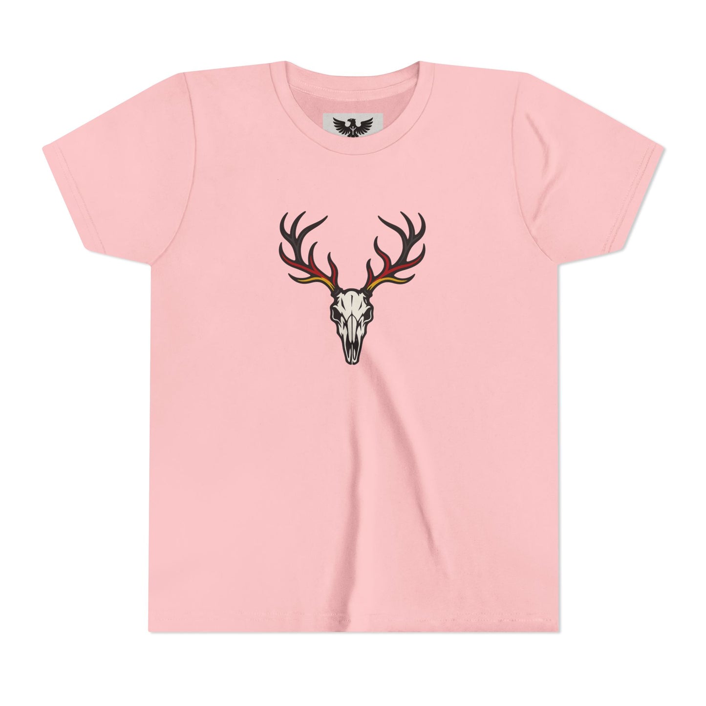 Hirschschädel Kinder T-Shirt | Youth Short Sleeve Tee mit Motiv