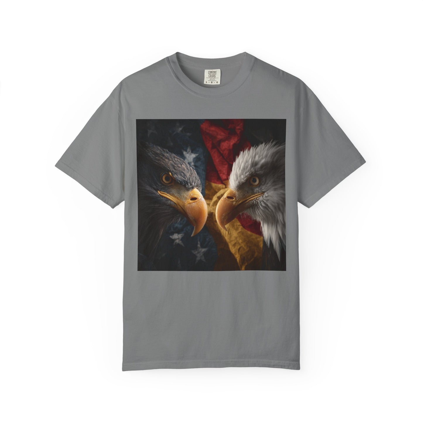 Deutsch-Amerikanische Freundschaft T-Shirt | Adler-Motiv in alter deutscher Schrift | Unisex Graphic Tee, Geschenk für Patrioten, 4th of July & Tag der Deutschen Einheit