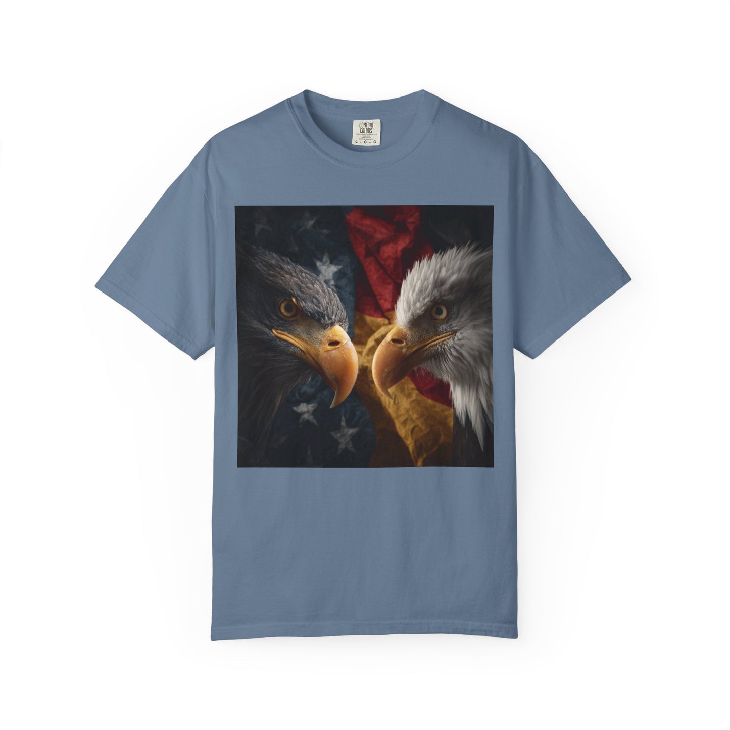 Deutsch-Amerikanische Freundschaft T-Shirt | Adler-Motiv in alter deutscher Schrift | Unisex Graphic Tee, Geschenk für Patrioten, 4th of July & Tag der Deutschen Einheit