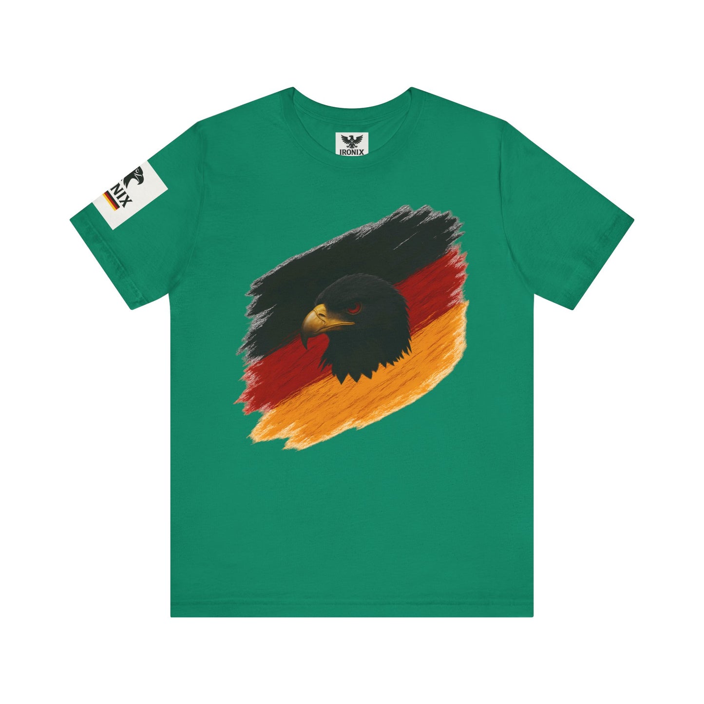 Deutscher Adler T-Shirt | Unisex Jersey Tee Schwarz-Rot-Gold