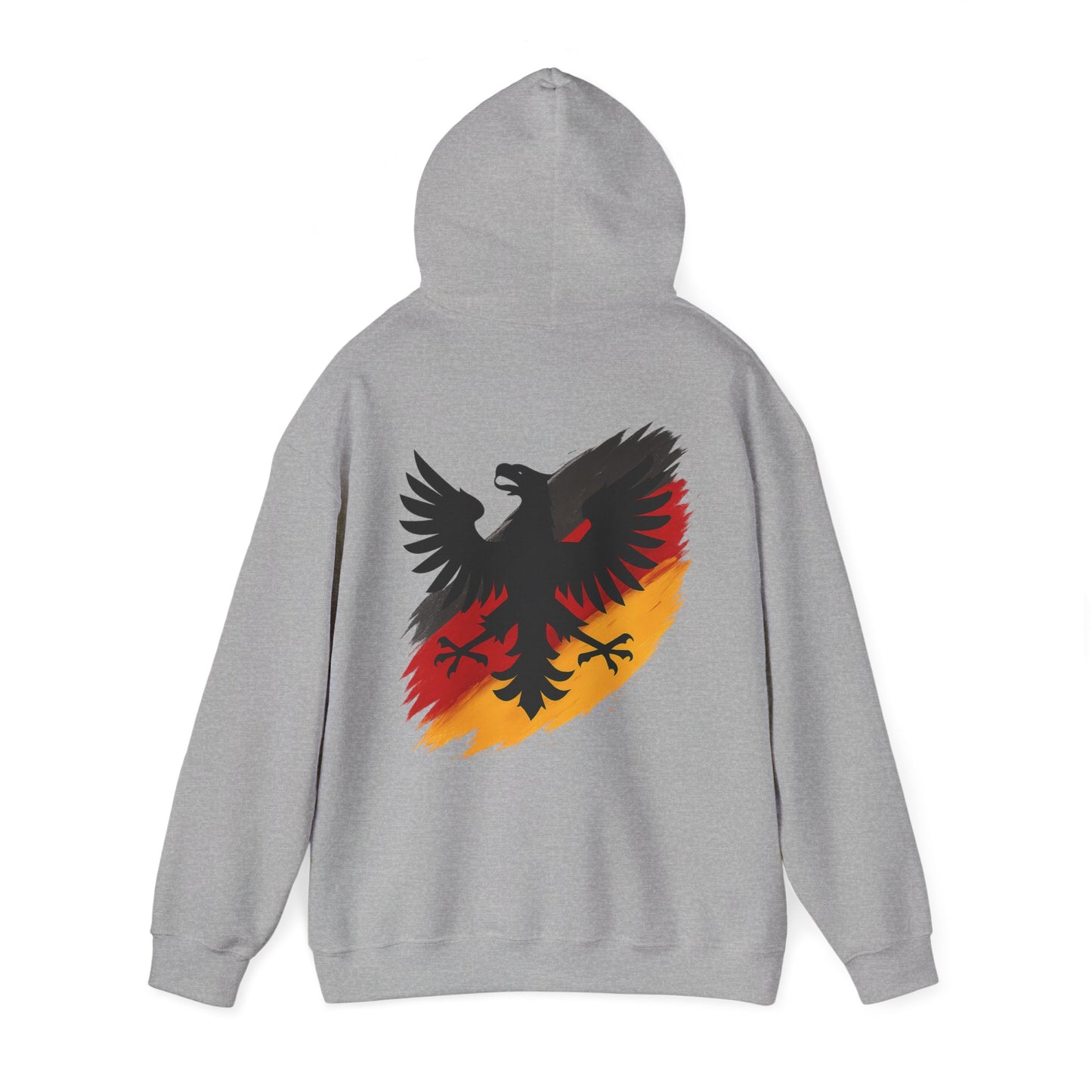 Deutscher Adler Hoodie | Unisex Heavy Blend™ Kapuzenpullover Schwarz-Rot-Gold
