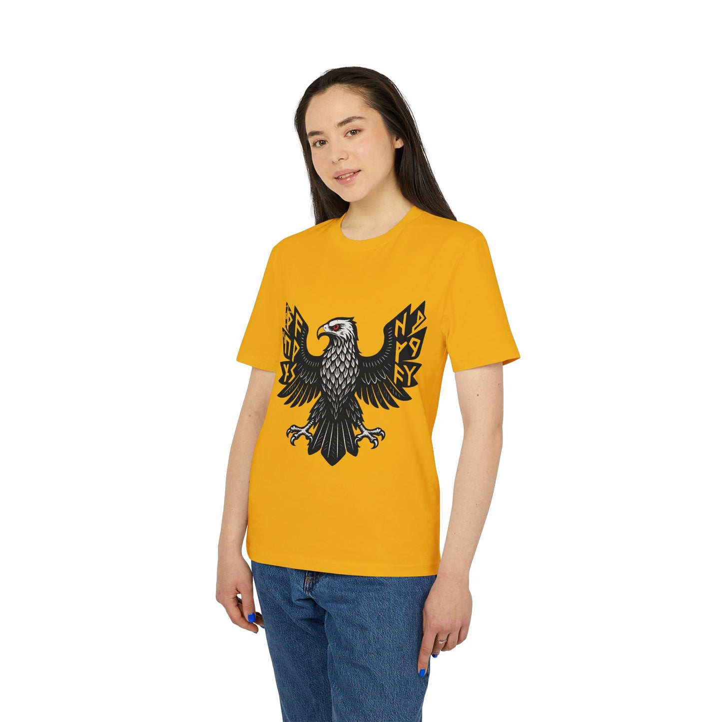 Edgy Graphic T-Shirt | Unisex Casual Wear mit schwarzem Adler – Modernes Streetwear-Design