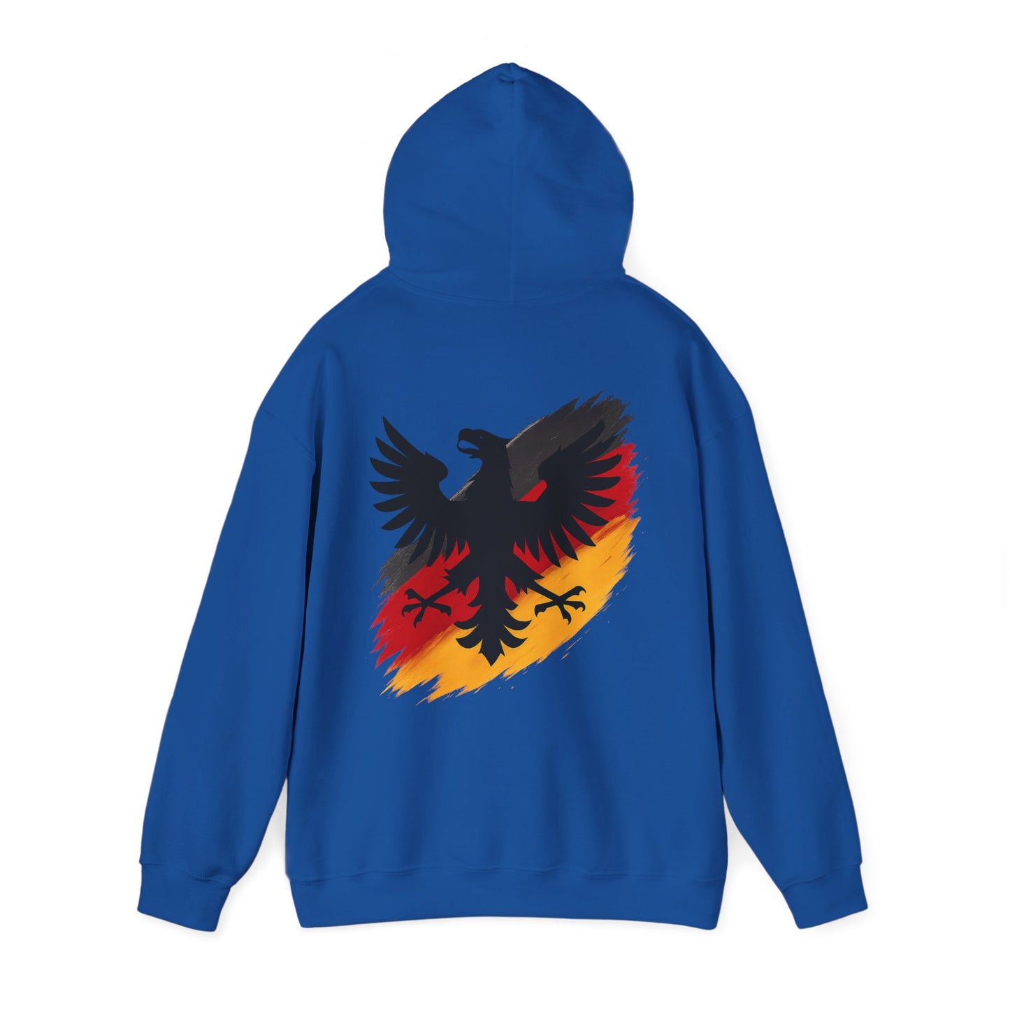 Deutscher Adler Hoodie | Unisex Heavy Blend™ Kapuzenpullover Schwarz-Rot-Gold