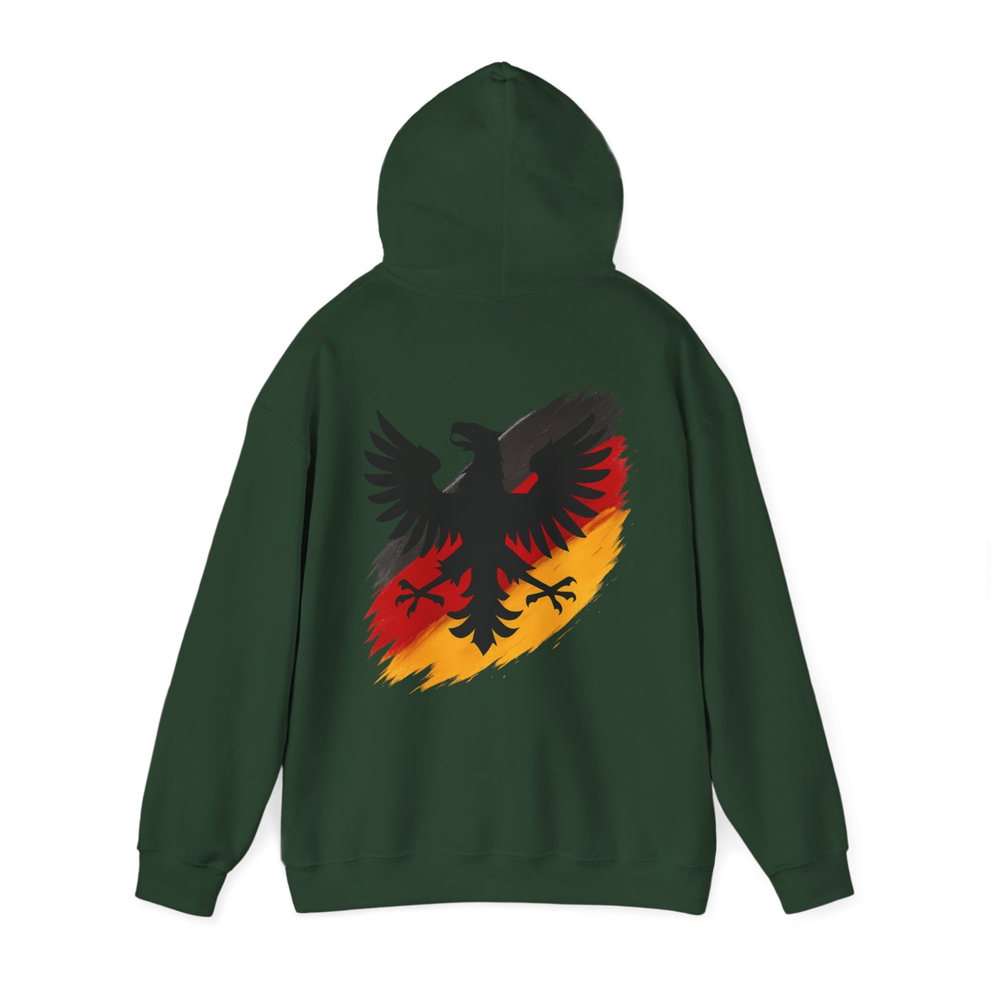 Deutscher Adler Hoodie | Unisex Heavy Blend™ Kapuzenpullover Schwarz-Rot-Gold