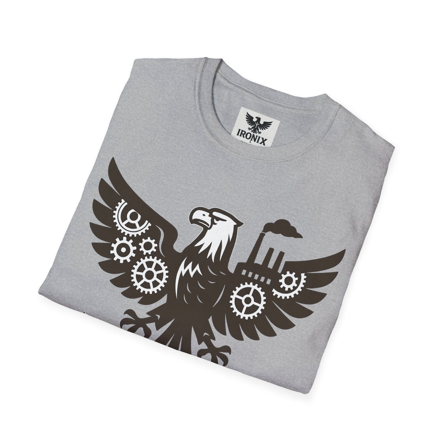 Eagle Graphic T-Shirt – Made in Germany Adler | Unisex Softstyle T-Shirt im Industrial-Vintage-Stil