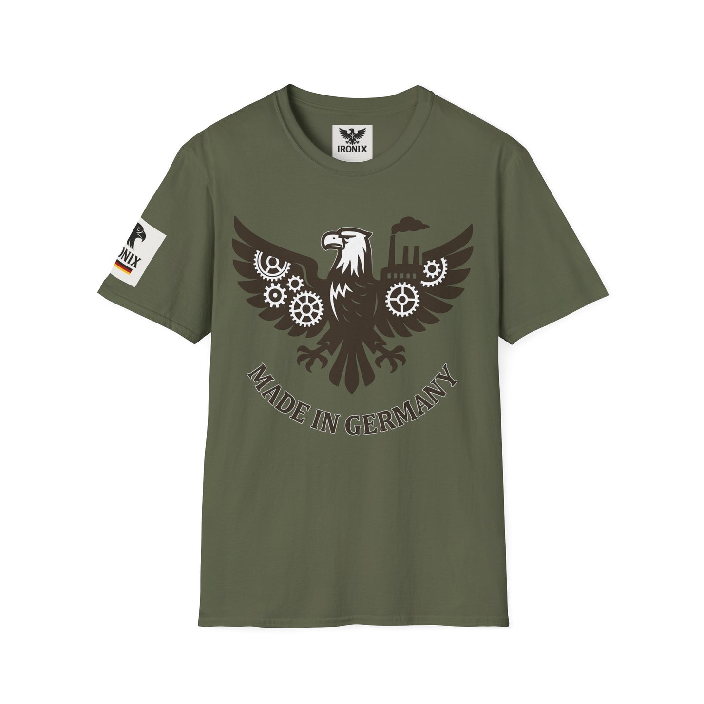 Eagle Graphic T-Shirt – Made in Germany Adler | Unisex Softstyle T-Shirt im Industrial-Vintage-Stil
