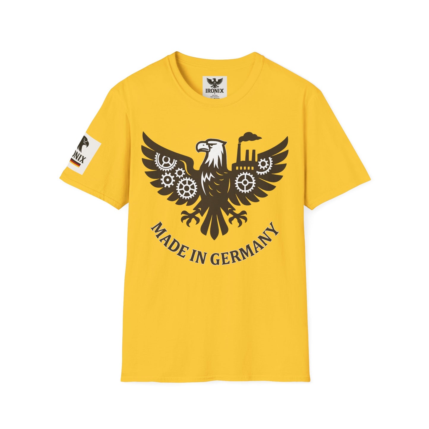Eagle Graphic T-Shirt – Made in Germany Adler | Unisex Softstyle T-Shirt im Industrial-Vintage-Stil