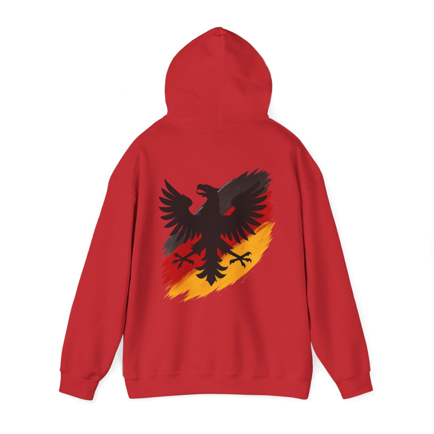 Deutscher Adler Hoodie | Unisex Heavy Blend™ Kapuzenpullover Schwarz-Rot-Gold