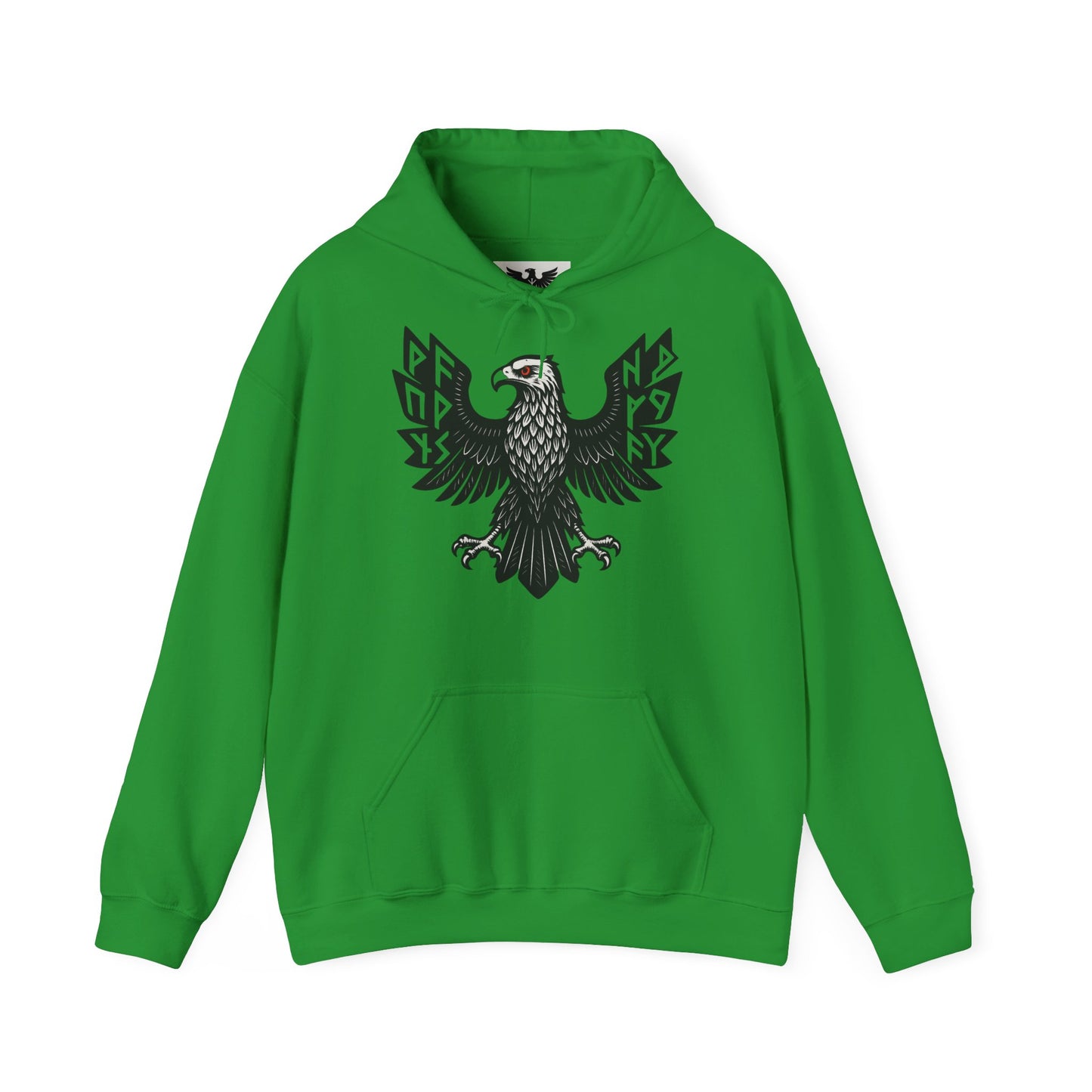 Majestic Black Eagle Hoodie | Unisex Heavy Blend™ Hoodie mit schwarzem Adler – Klassisches Wappen-Design