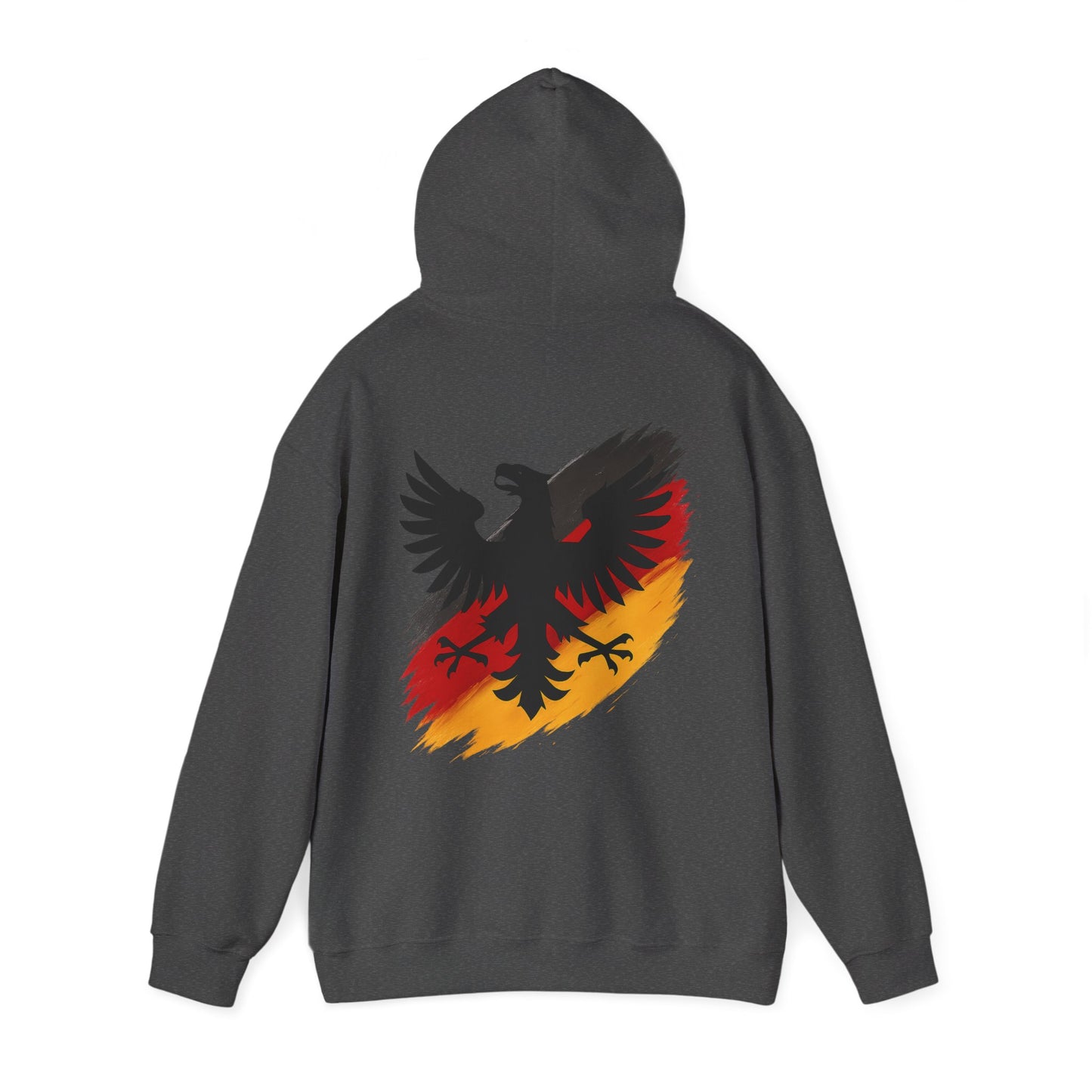 Deutscher Adler Hoodie | Unisex Heavy Blend™ Kapuzenpullover Schwarz-Rot-Gold