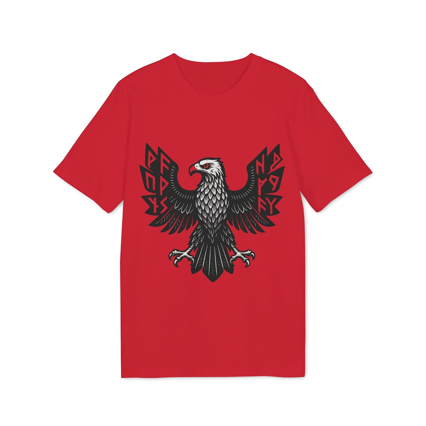 Edgy Graphic T-Shirt | Unisex Casual Wear mit schwarzem Adler – Modernes Streetwear-Design