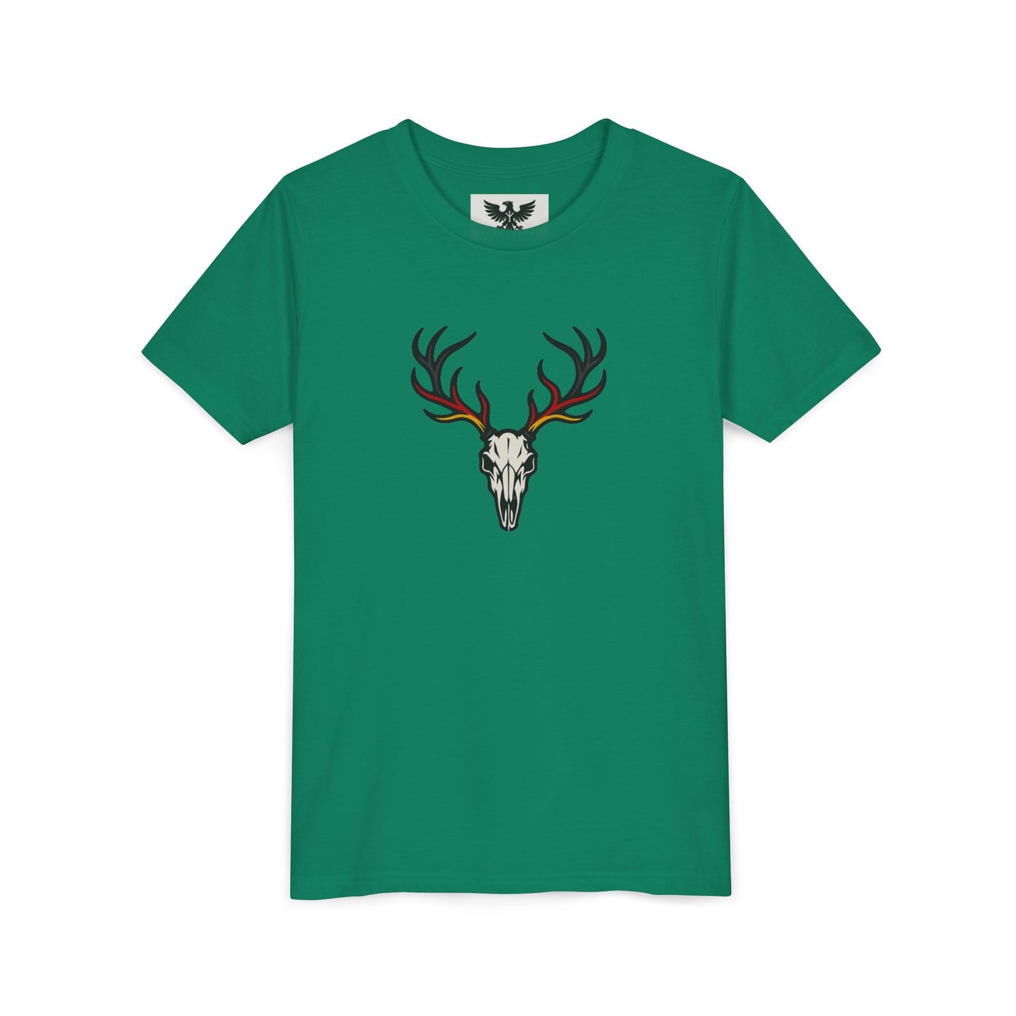 Hirschschädel Kinder T-Shirt | Youth Short Sleeve Tee mit Motiv