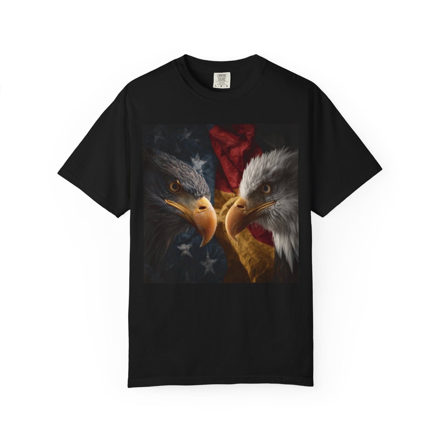 Deutsch-Amerikanische Freundschaft T-Shirt | Adler-Motiv in alter deutscher Schrift | Unisex Graphic Tee, Geschenk für Patrioten, 4th of July & Tag der Deutschen Einheit