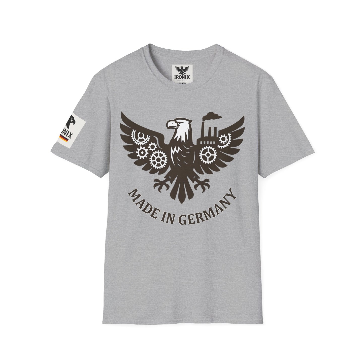 Eagle Graphic T-Shirt – Made in Germany Adler | Unisex Softstyle T-Shirt im Industrial-Vintage-Stil