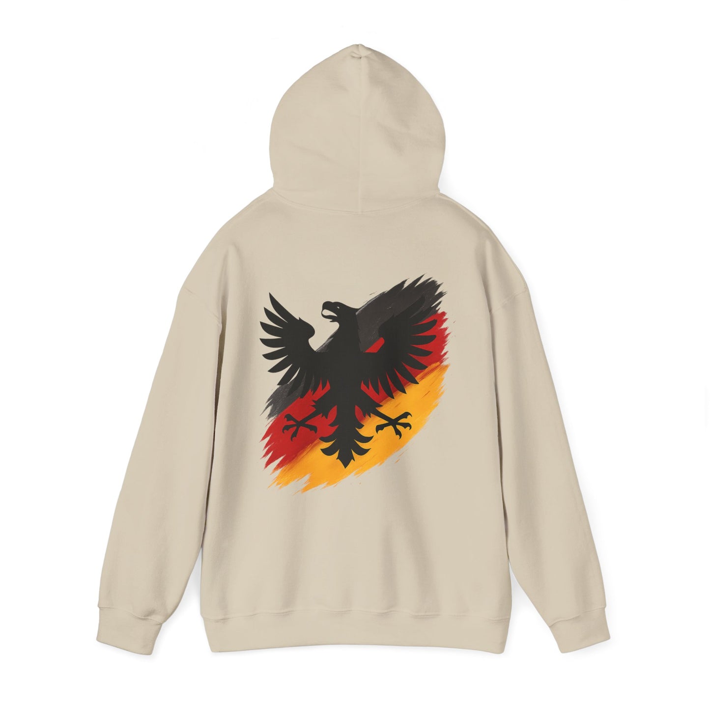 Deutscher Adler Hoodie | Unisex Heavy Blend™ Kapuzenpullover Schwarz-Rot-Gold