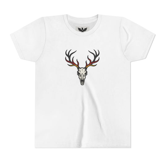 Hirschschädel Kinder T-Shirt | Youth Short Sleeve Tee mit Motiv