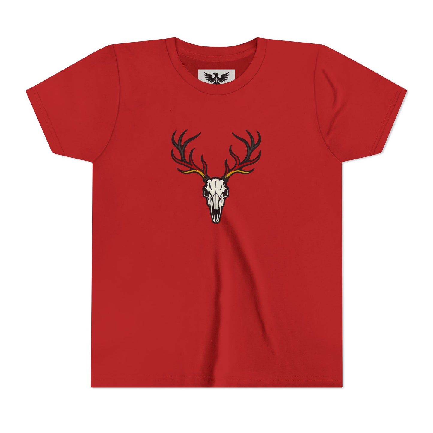 Hirschschädel Kinder T-Shirt | Youth Short Sleeve Tee mit Motiv