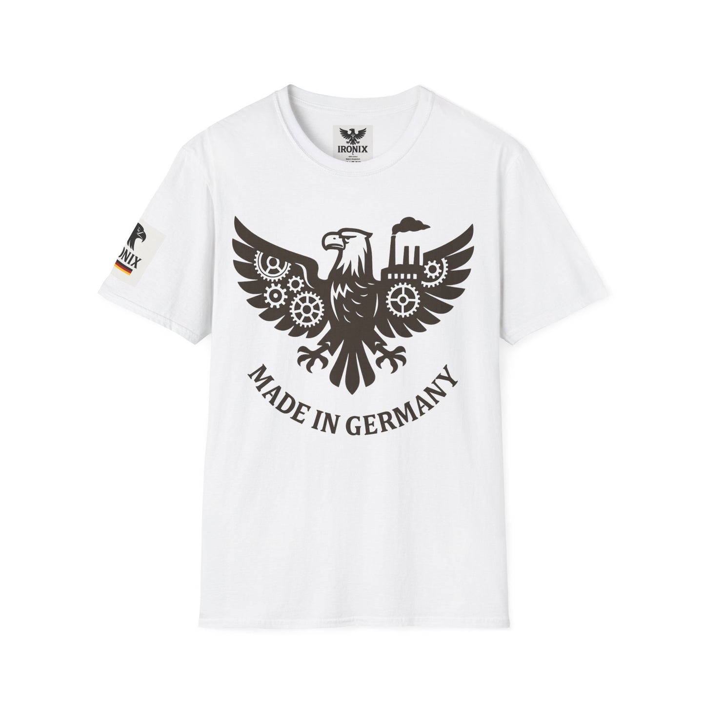 Eagle Graphic T-Shirt – Made in Germany Adler | Unisex Softstyle T-Shirt im Industrial-Vintage-Stil