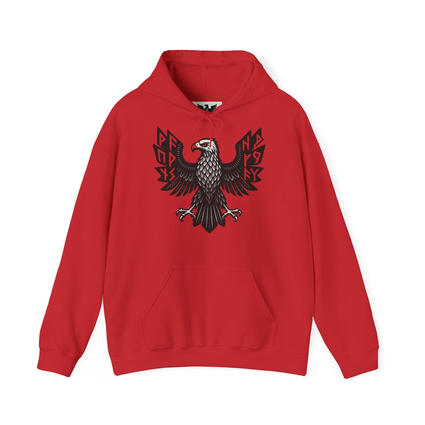 Majestic Black Eagle Hoodie | Unisex Heavy Blend™ Hoodie mit schwarzem Adler – Klassisches Wappen-Design