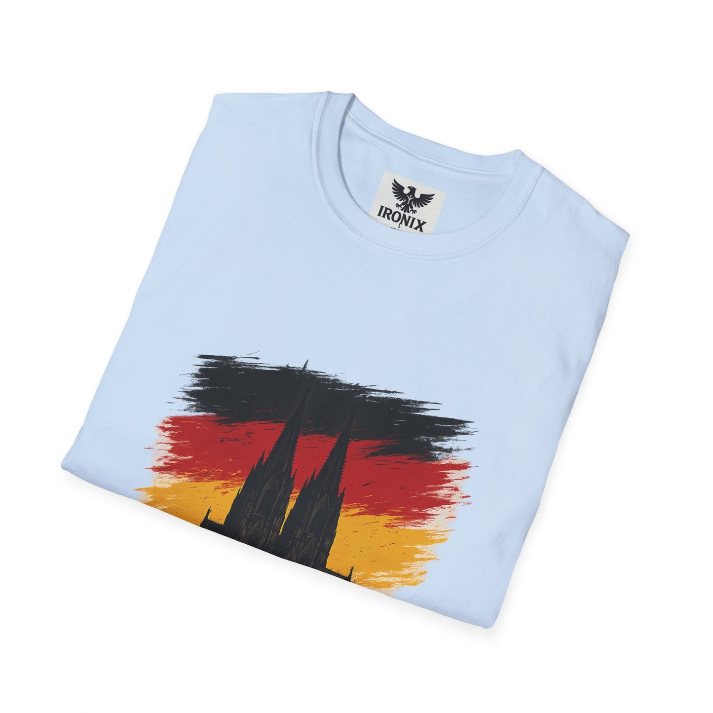 Kölner Dom T-Shirt | Unisex Softstyle Tee Schwarz-Rot-Gold