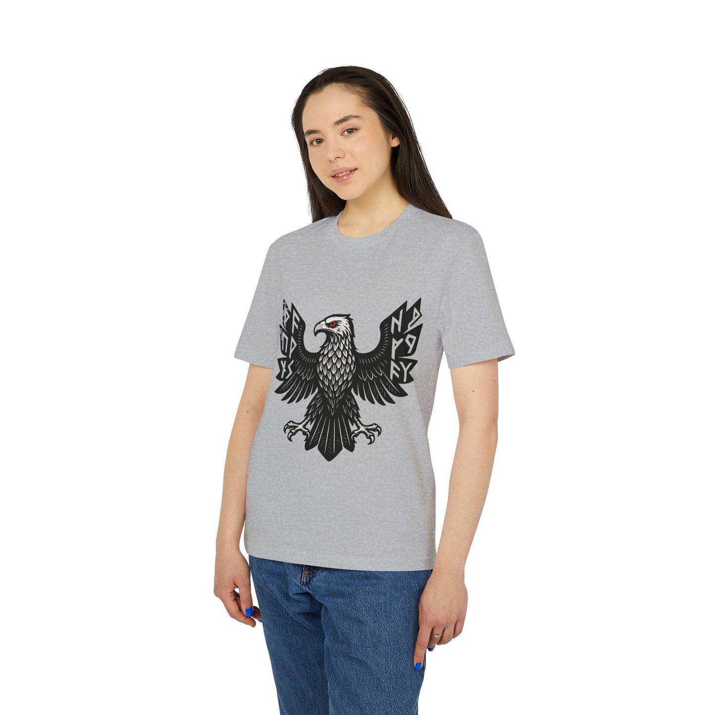 Edgy Graphic T-Shirt | Unisex Casual Wear mit schwarzem Adler – Modernes Streetwear-Design