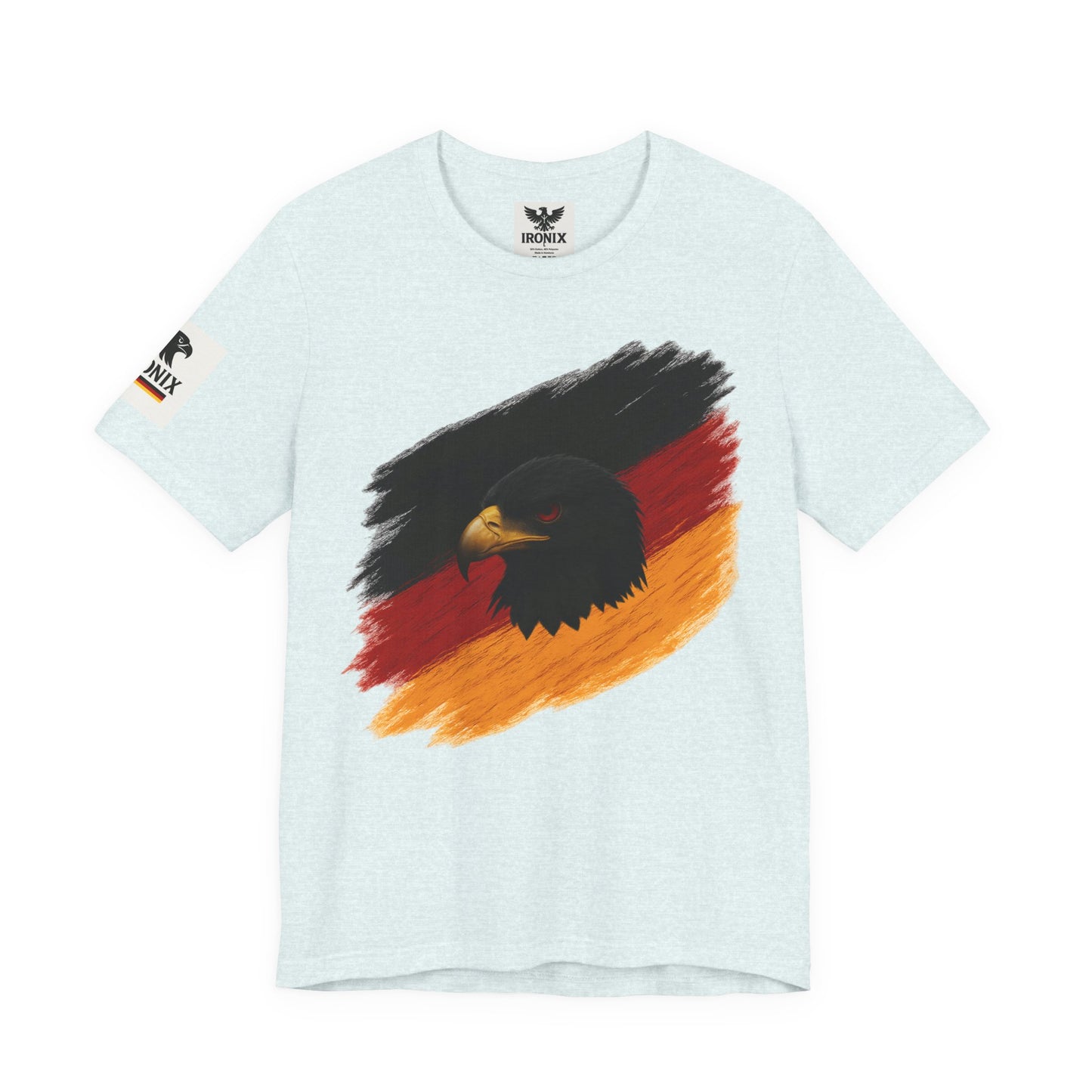 Deutscher Adler T-Shirt | Unisex Jersey Tee Schwarz-Rot-Gold