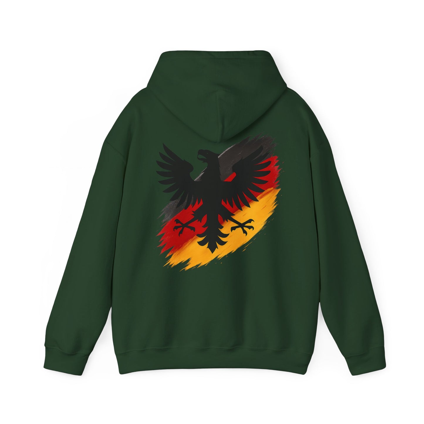 Deutscher Adler Hoodie | Unisex Heavy Blend™ Kapuzenpullover Schwarz-Rot-Gold