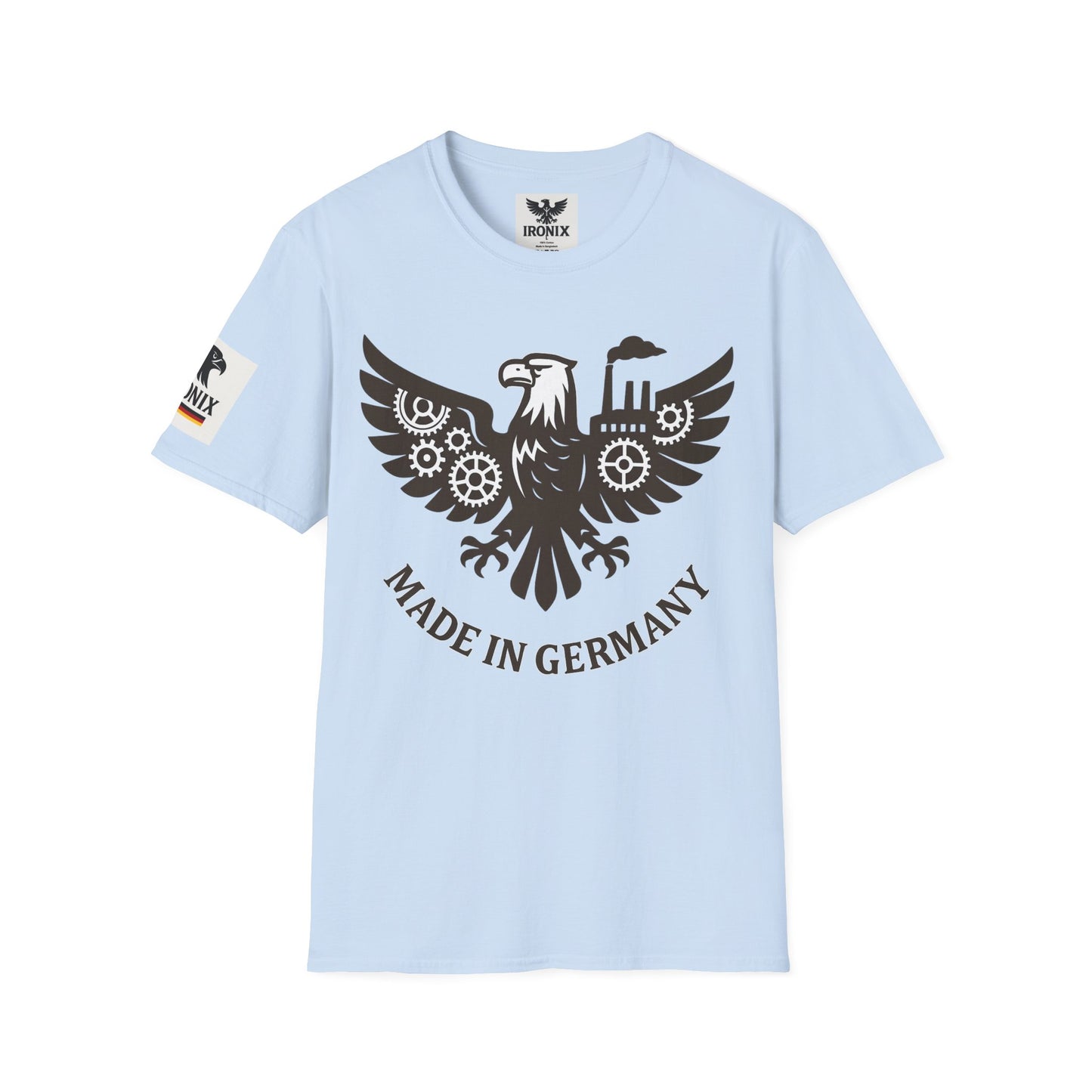 Eagle Graphic T-Shirt – Made in Germany Adler | Unisex Softstyle T-Shirt im Industrial-Vintage-Stil
