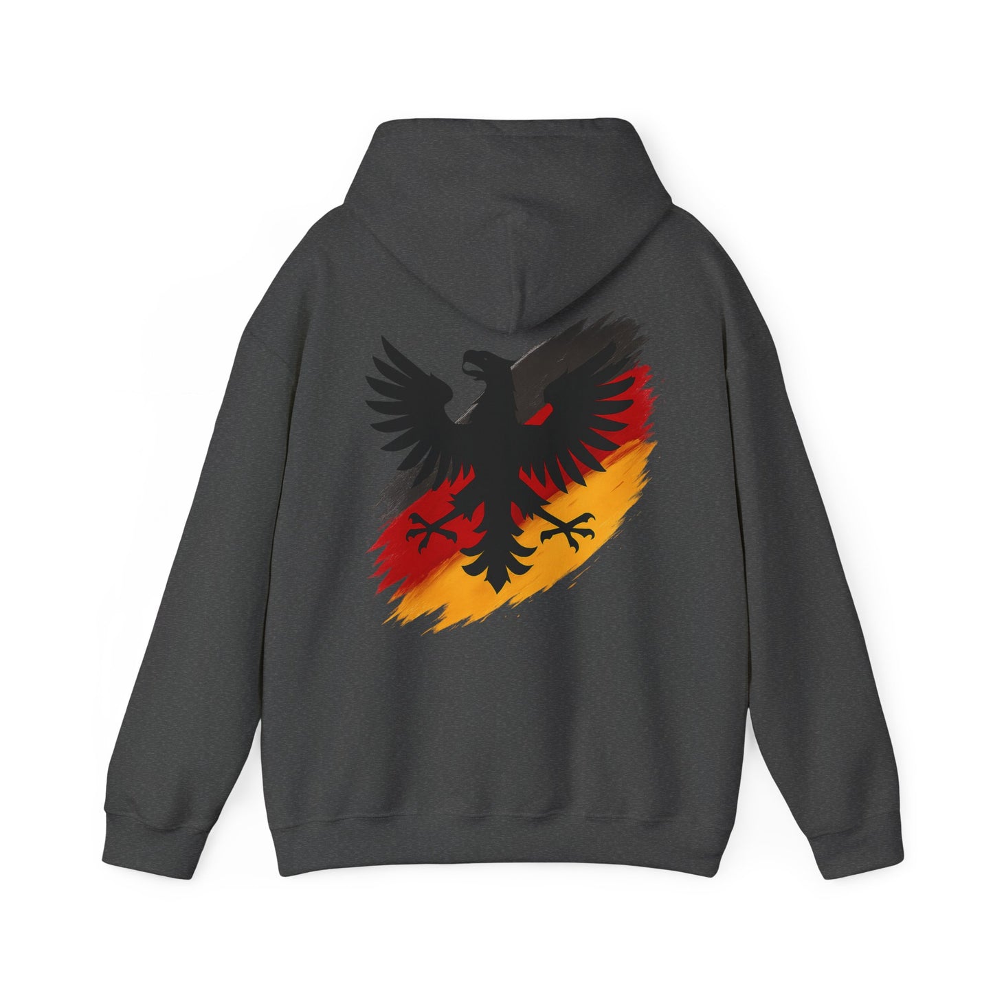 Deutscher Adler Hoodie | Unisex Heavy Blend™ Kapuzenpullover Schwarz-Rot-Gold