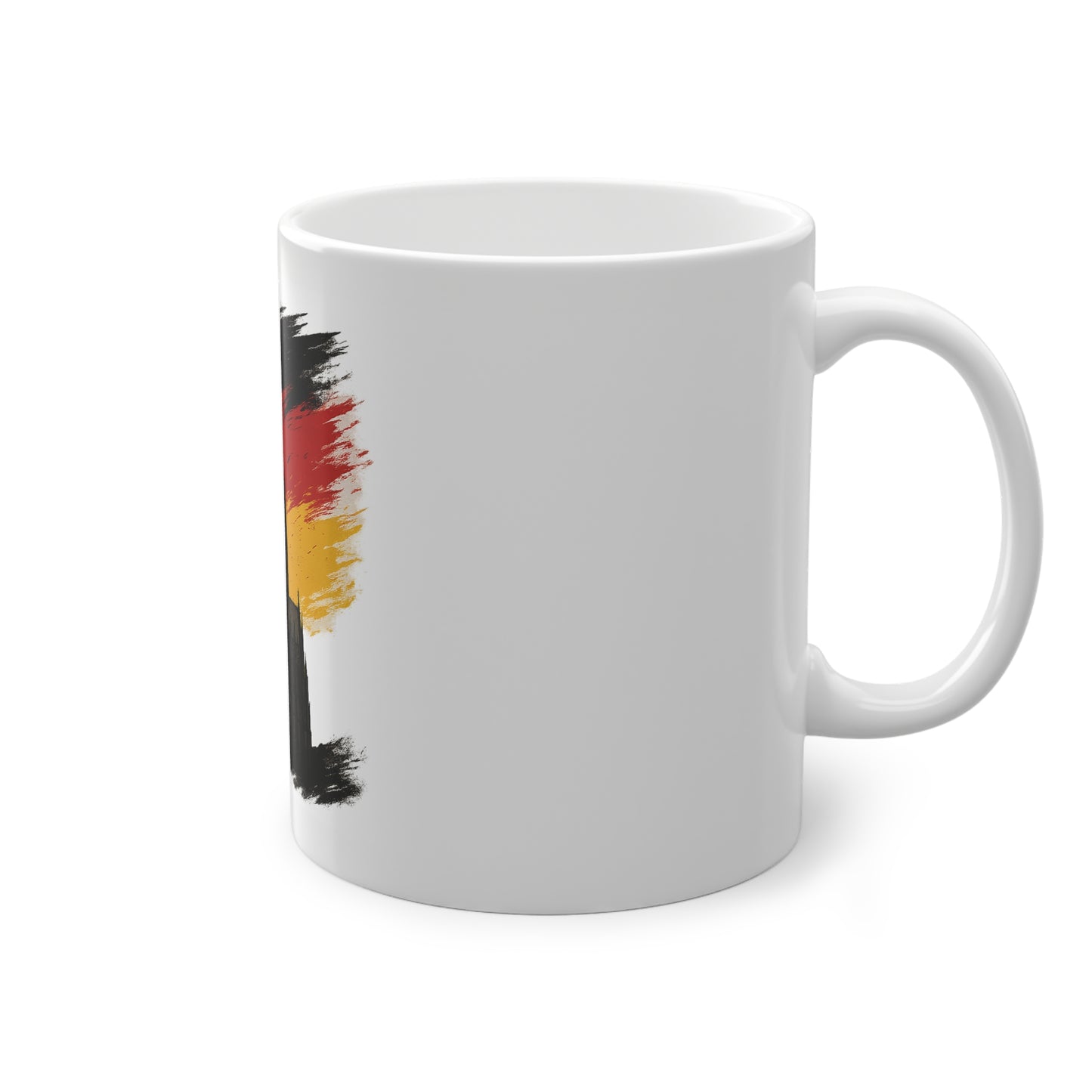 Kölner Dom Kaffeebecher | Keramik Mug 11 oz Schwarz-Rot-Gold